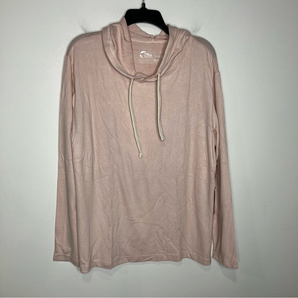 ZYIA active boyfriend hoodie loungewear peach womens size small medium large XL - Picture 2 of 7